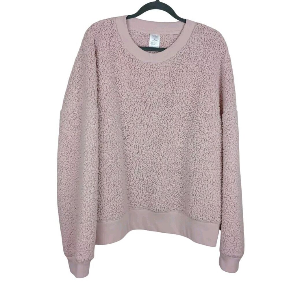 Secret Treasures Sherpa Crew Neck Plush Pink Loungewear Fuzzy Cozy Women's 2XL